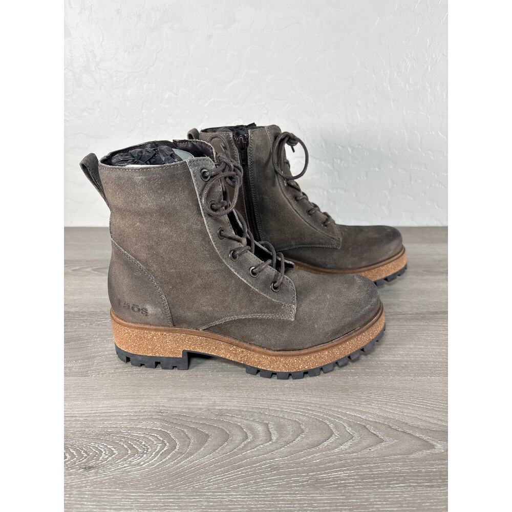 Taos‎ Main Street Boots Smoke Rugged Gray Brown Women's Size 37 US 6-6.5- NWOB
